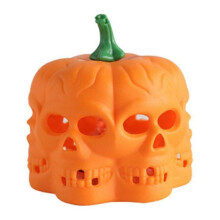 (As show, One size) Halloween Decor Mini Candle Led Light 12pcs Candle Halloween Decor Skeleton Candle Light Flashing Night Light Pumpkin Light
