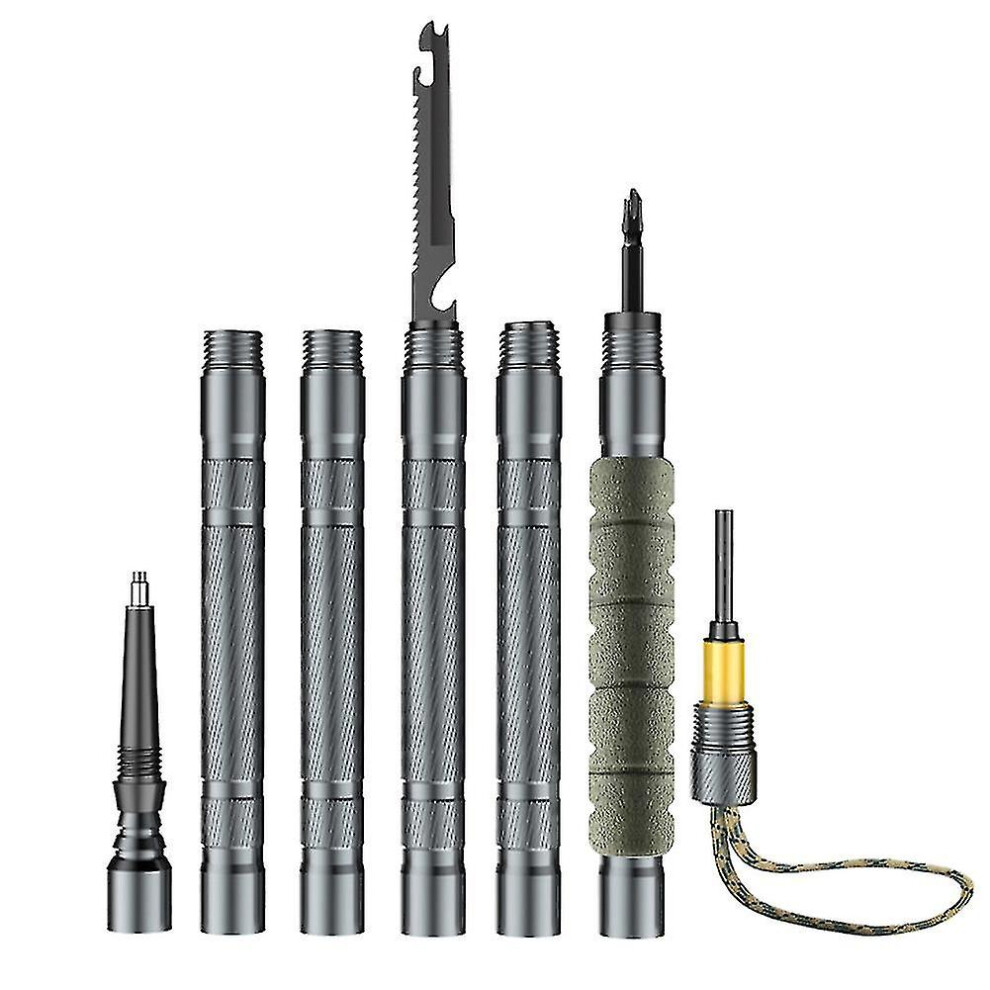 (W02) Outdoor Defense Stick Alpenstock Multi-function Trekking Pole Aluminum Alloy Walking