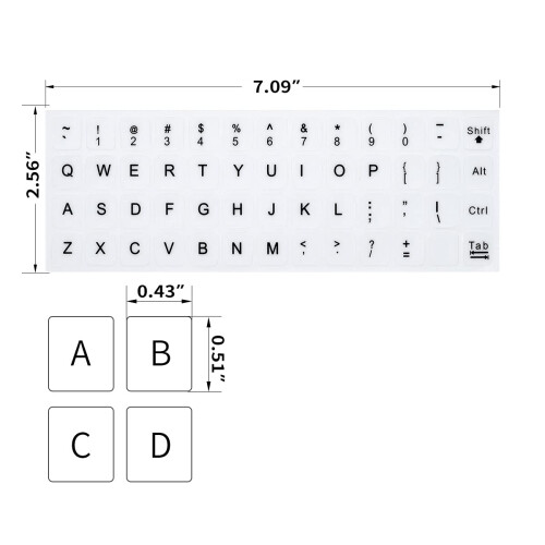 (2pcs pacote) adesivos de teclado em ingl   s 1