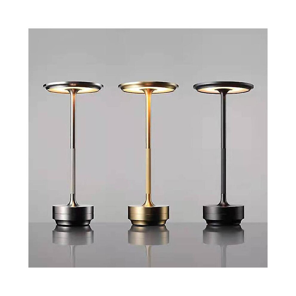 (Black) Touching Control Cordless Table Lamp Dimmable
