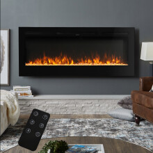 50 Inch Electric Fire Fireplace 12 Flame Colors with Remote Control
