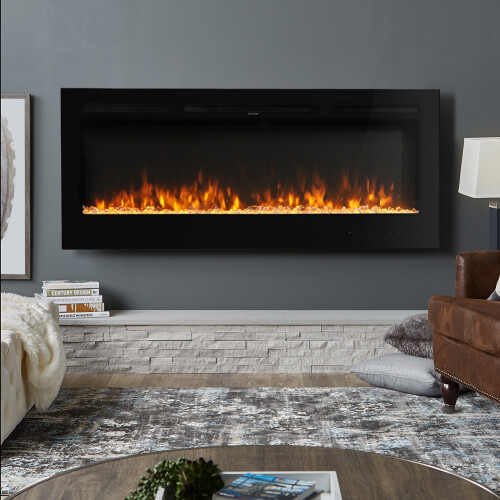 40 Inch Remote-Controlled LED Wall Mounted Electric Fireplace