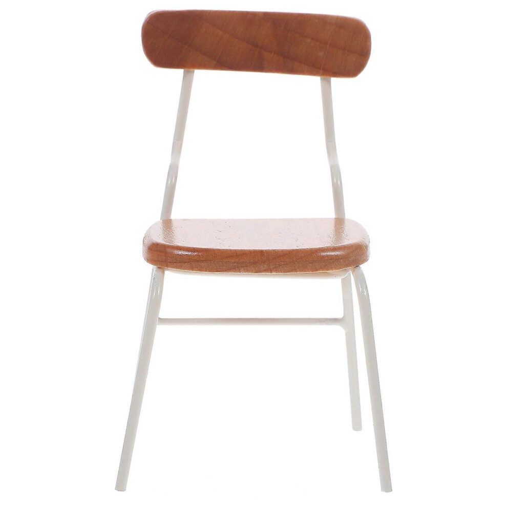 Kricely (, One Size) Dollhouse Miniature Furniture Dollhouse Dining Table Chair Doll House Mini Chair Model White