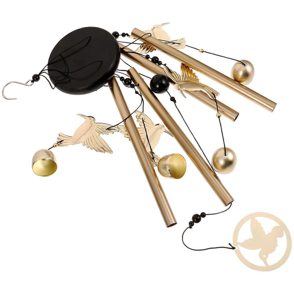 Kricely (, One Size) Hummingbird Wind Chime Garden Hanging Wind Chime Patio Wind Bell For Garden Golden