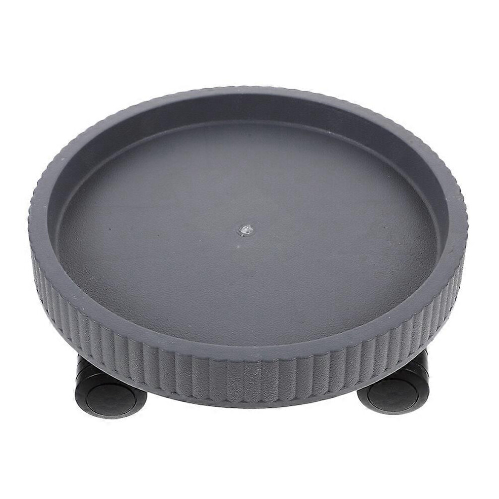 Kricely ( One Size) Plastic Gardening Pot Tray Plastic Gardening Flowerpot Base Rolling Plastic Tray For Plants Light/Grey