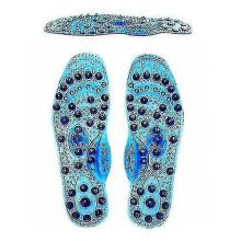 (35-40, Blue) Acupressure Therapy Insoles Magnet Therapy Massage Insole