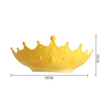 (Red, One size) Baby Crown Shape Shower Cap Kids Hair Washing Shield Adjustable Hair Protector