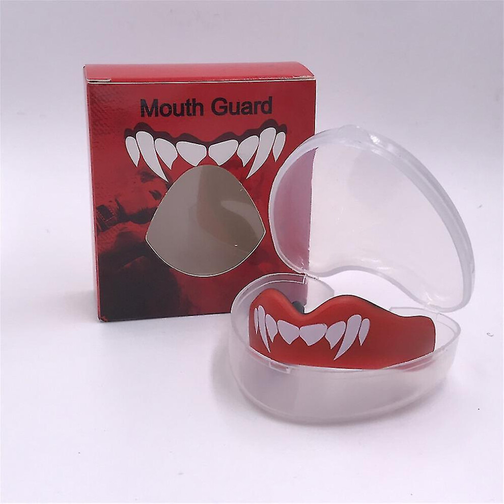 Photos - Martial Arts Protective Gear  Kids Adults Sports Mouth Guard With Case Boxing Mma Karate Rugby Gum Shield Teeth Protection(Red White, One size)