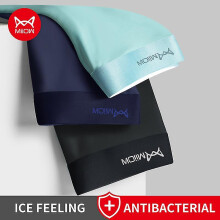 (XXXXXL, 3Pcs-M1523) Miiow 3pcs Ice Silk Men Boxer Shorts Underwear Antibacterial Boxershorts Cueca Male Panties Fashion Men Underpants Lingeries 5xl