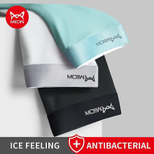 (XXXXXL, 3Pcs-M1520) Miiow 3pcs Ice Silk Men Boxer Shorts Underwear Antibacterial Boxershorts Cueca Male Panties Fashion Men Underpants Lingeries 5xl