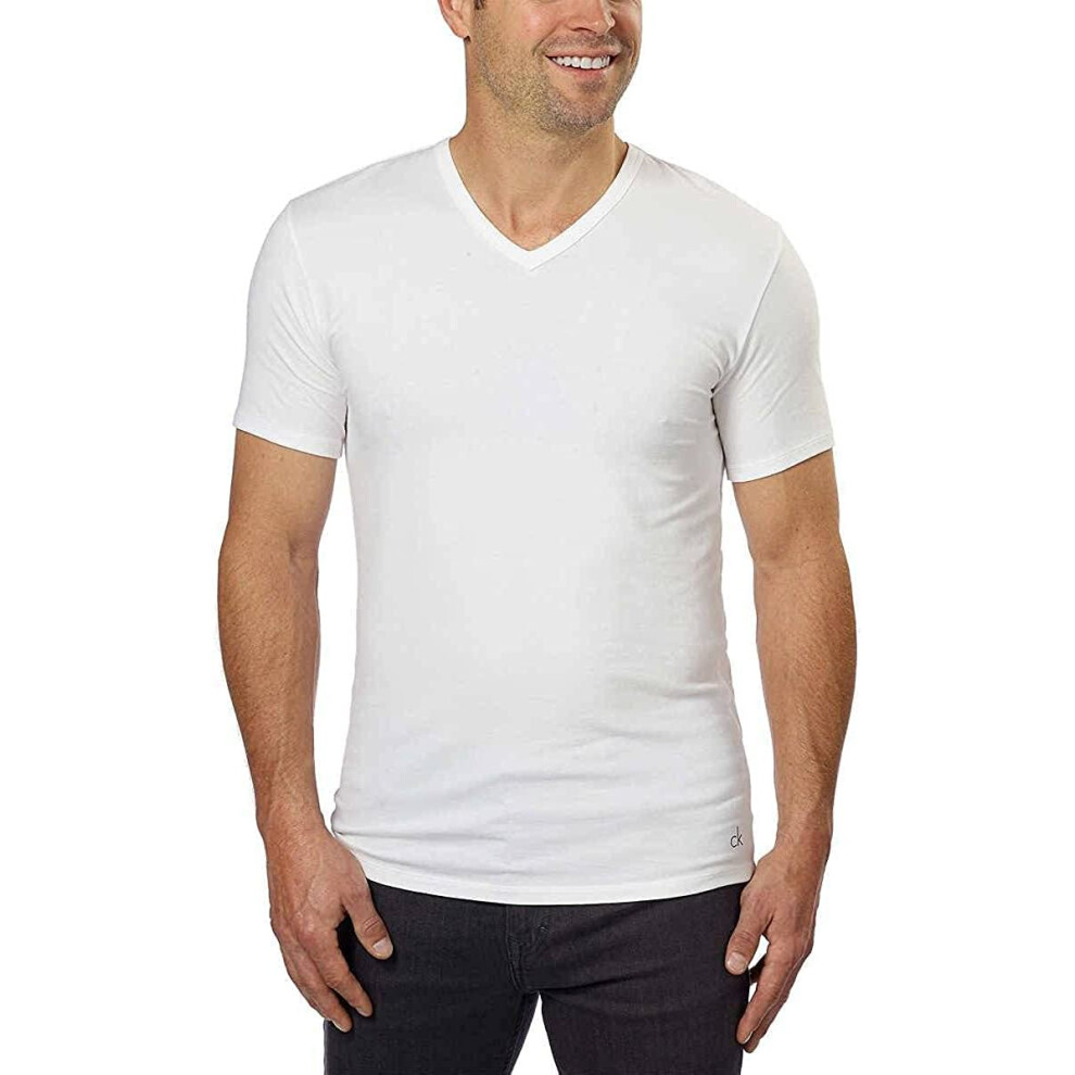 Calvin Klein Cotton Stretch V-Neck  Classic Fit T-Shirt  Men's (3-pack