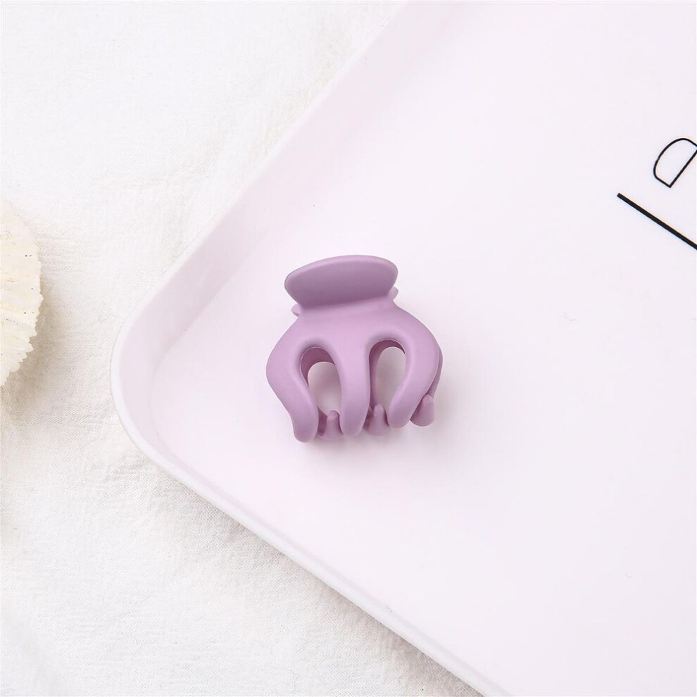 (purple) 1Pc Fashion Acrylic Hair Claw For Women Ladies Girls Makeup Hair Barrettes Hair Accessories Crab Bath Clip Headwear