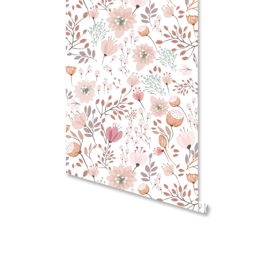 (Rw302, 45X200cm) Floral Peel And Stick Wallpaper Floral Boho Contact Paper Flower Removable Self Adhesive Waterproof Wallpaper For Bathroom Bedroom 6915070003568
