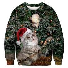(M, Size H) 2022 Ugly Christmas Sweater 3d Print Funny Xmas Pullover Hoodie Sweatshirt Men Women Holiday Party Autumn Sweaters Jumpers Tops