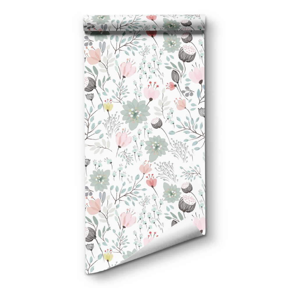 (Rw585, 45X300cm) Floral Peel And Stick Wallpaper Floral Boho Contact Paper Flower Removable Self Adhesive Waterproof Wallpaper For Bathroom Bedroom 6915070003650