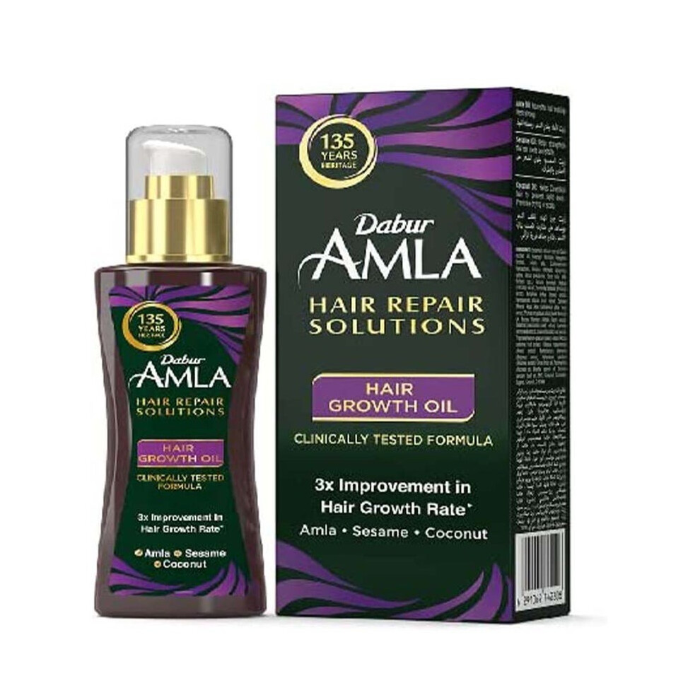 Dabur Amla Hair Repair Solutions |Therapeutic Hair Growth Oil Strengthens & Nourishes Hair |Reduce hair fall - 150ml