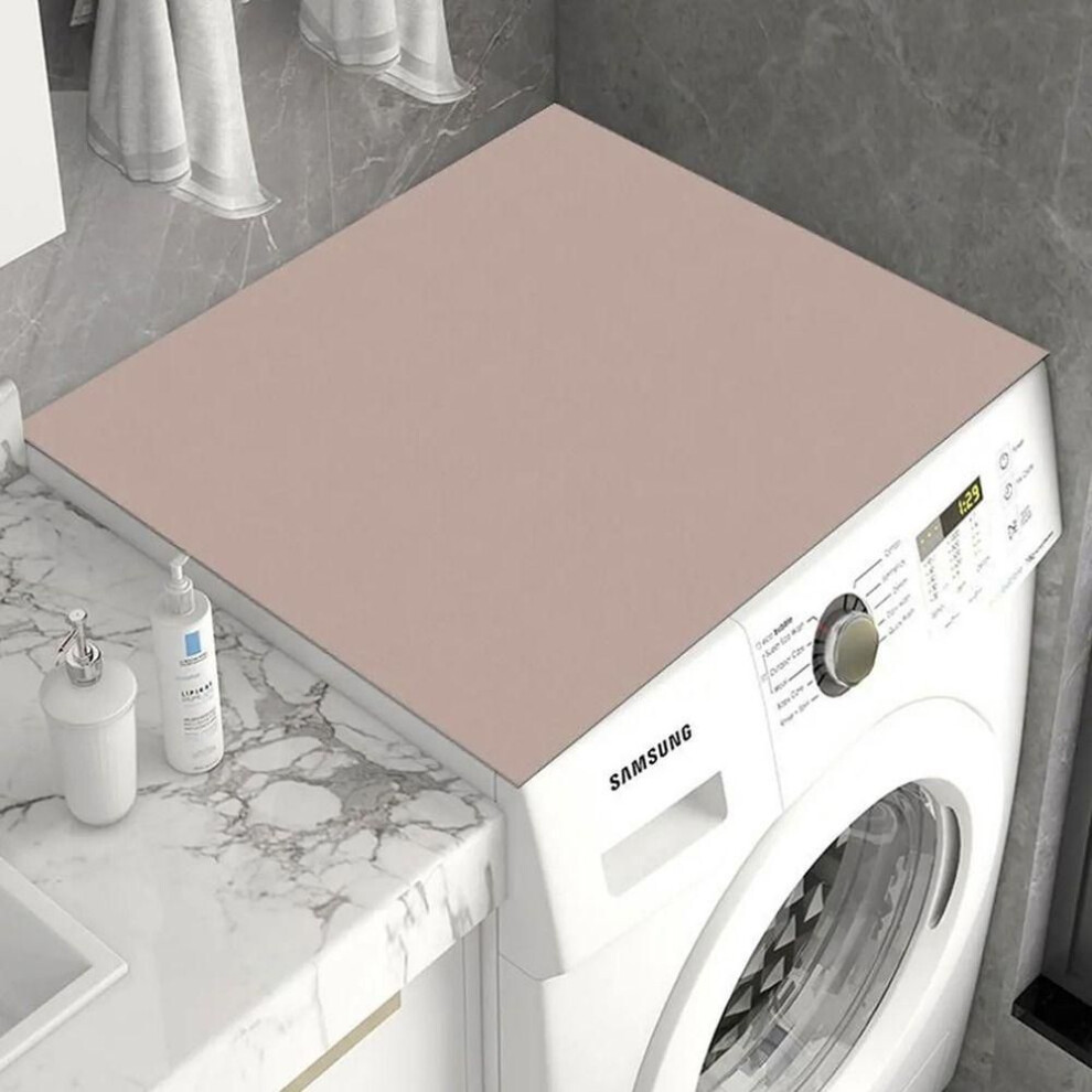 (pink, 30x40cm) Anti-slip Bathroom Mat Dust Proof Oven Pad Practical Washing Machine Cover  Table