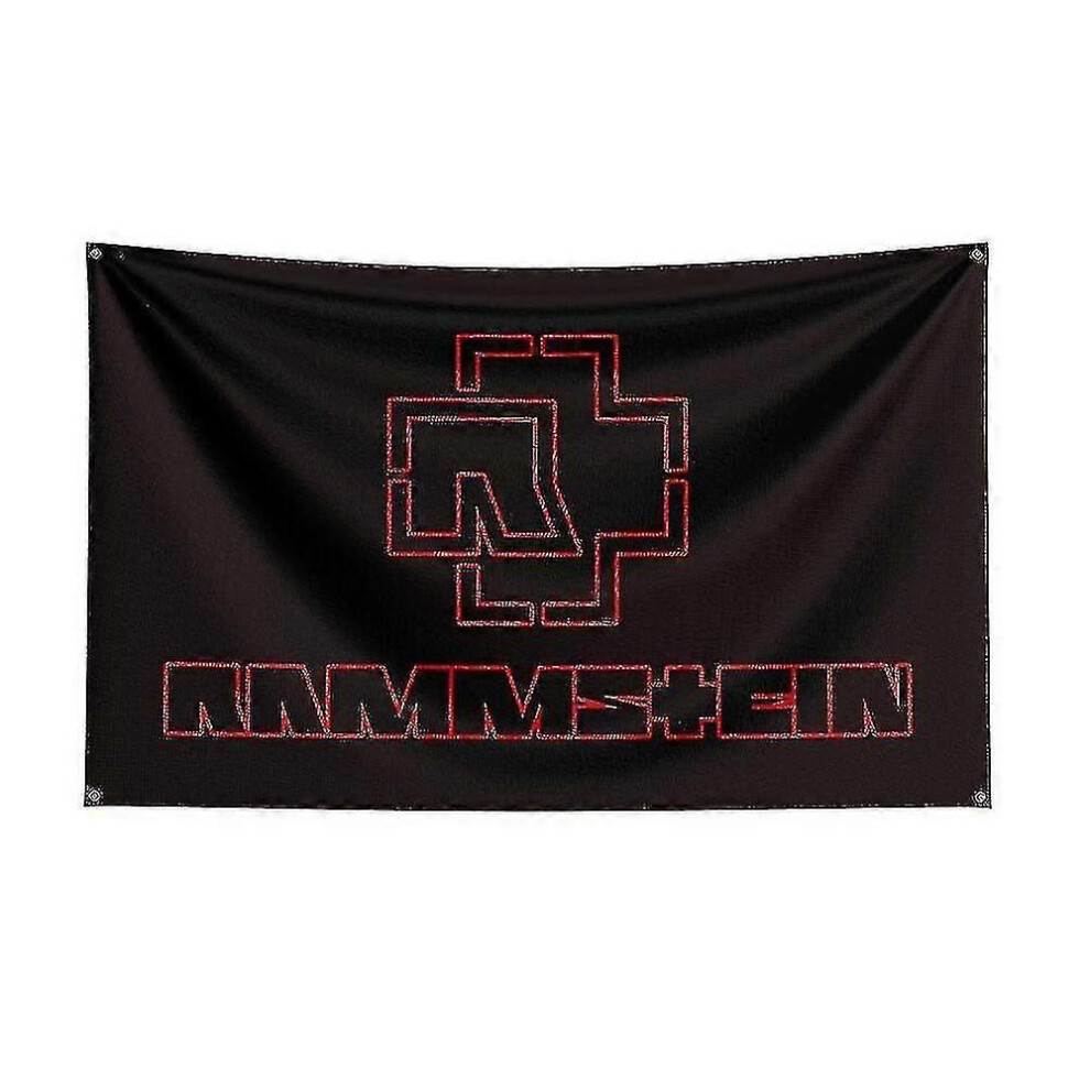 (60 x 90cm, J0446) 3x5ft Rammste Rock Band Flag Polyester Digital Printing Music Memorabilia Banner For Decor