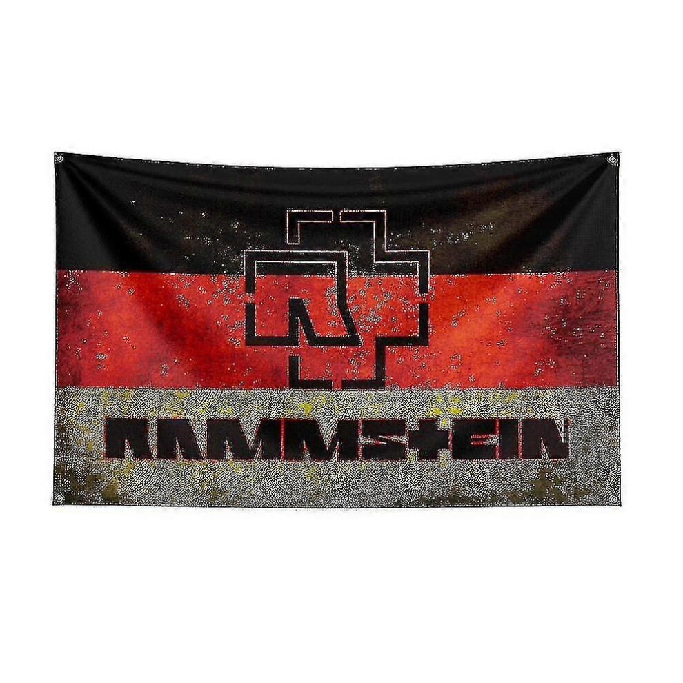 (60 x 90cm, J0445) 3x5ft Rammste Rock Band Flag Polyester Digital Printing Music Memorabilia Banner For Decor