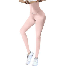 (XL, Pink) Waist Compression Tights Sports Pants