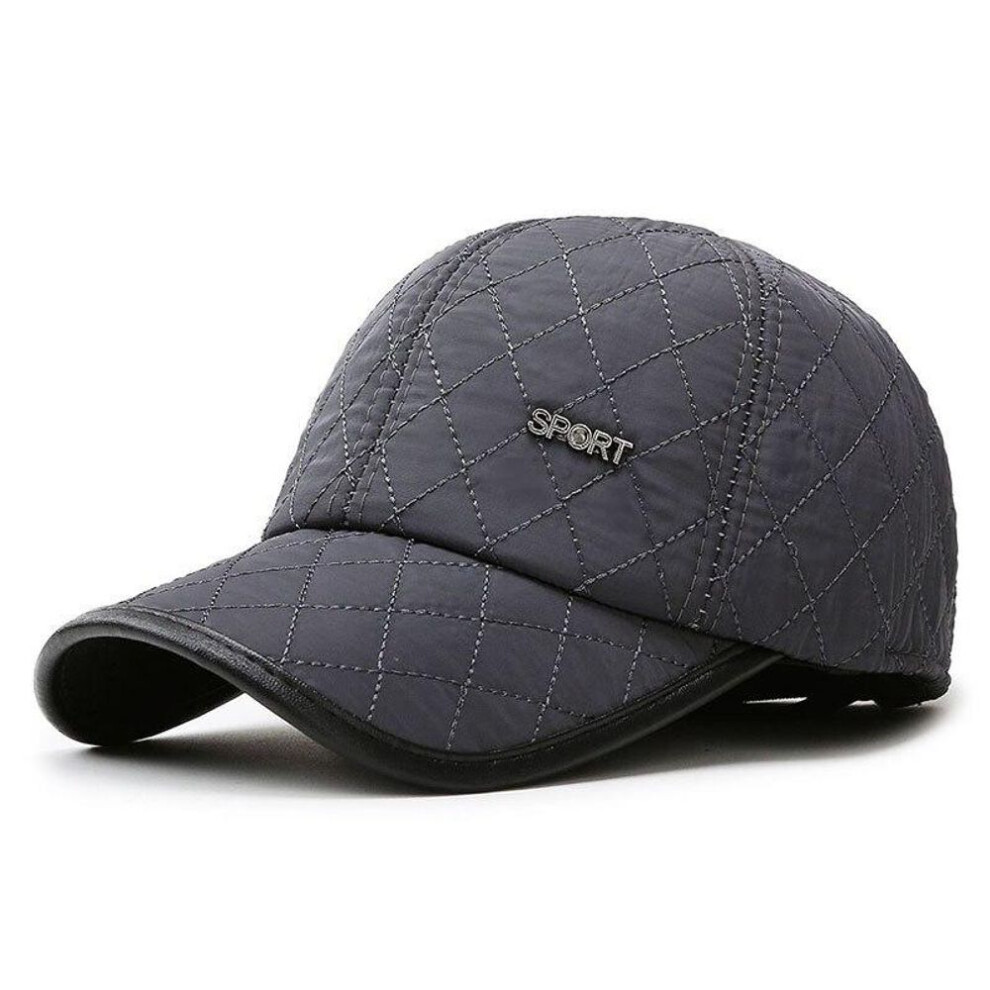 (gray, 56-60 cm) Northwood Sport Mens Winter Baseball Cap Earflaps Plaid Trucker Caps Dad Hat Snapbacks Warm Hats