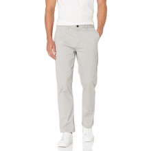 Tommy Hilfiger herr Stretch Chino i Custom Fit Casual Byxor, Drizzle, 34W x 30L US