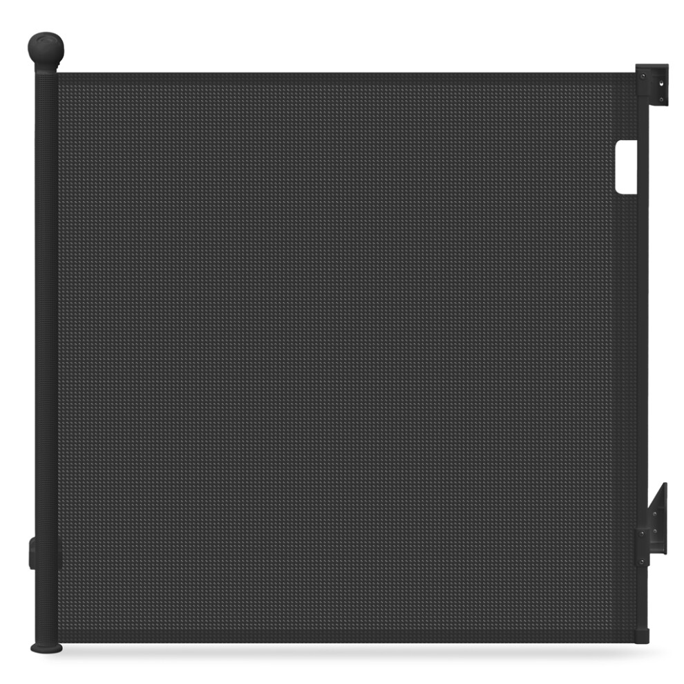 New ÂVounot Vounot Retractable Baby & Pets Stair Gate, 180Cm Wide Mesh Barrier, One-Hand Operation, Double Lock, Black