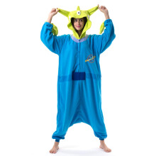 Pijama Unisex Adulto Onesie Cosplay de Aliens, Jumpsuit de Navidad y Halloween, Ropa de Casa (Pequeño)