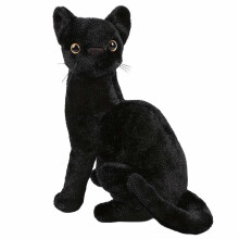 (black panther)Cute simulated lion, leopard, snow leopard plush toy, forest animal doll, realistic rag doll