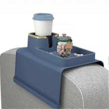 (blue) Cup Holder for Couch Silicone Sofa Drink Holder