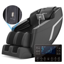 Zero Gravity Back Heated Full Body Massage Chair with Touch Screen,Black
