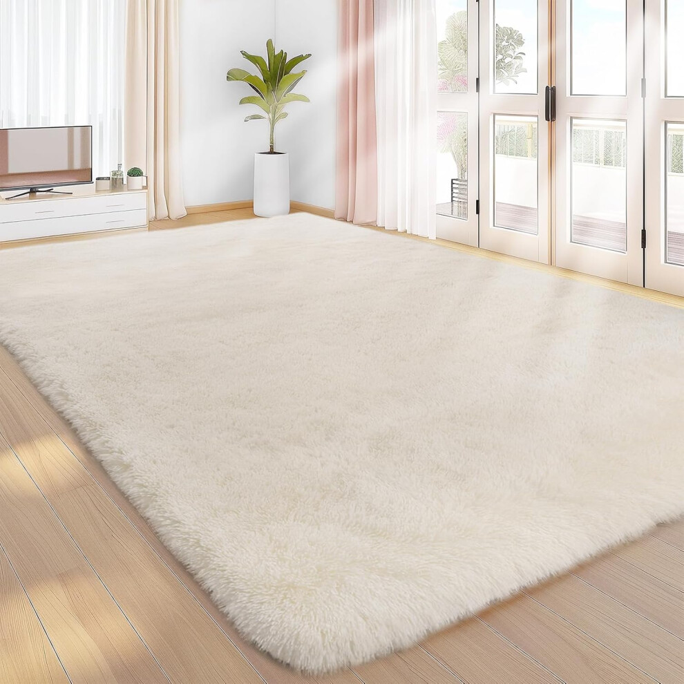 (200 x 300 cm (Rectangular), Cream) Rugs Living Room 200x300cm, Cream Area Rugs for Bedroom