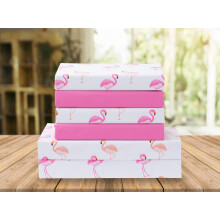 Elegant komfort luksus bl?dt senget?j Flamingo m?nster - 1500 Premium Hotel Quality Microfiber Bl?dhed Rynke- og falme resistent (4-delt) Senget?