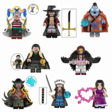 8 Pcs Collectible Anime One Piece Mini Action Figures Building Blocks Toys for Kids