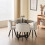 Comfy Living (Black, White) 90cm Square Dining Table Set with 4 Chairs Various Colours 1