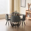 Comfy Living (Black, Grey) 90cm Square Dining Table Set with 4 Chairs Various Colours 1