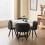 Comfy Living (White, Black) 90cm Square Dining Table Set with 4 Chairs Various Colours 1