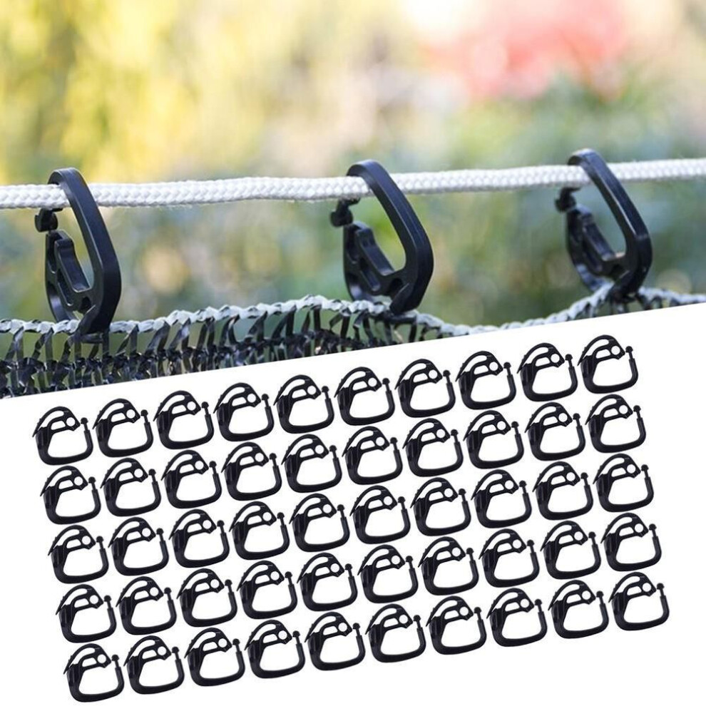 Black Hooks Fence Netting Clips Hanging Lightweight Plastic