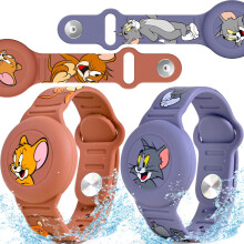 Confezione da 2 braccialetti AirTag per bambini Porta tag impermeabile impermeabile simpatico cartone animato per bambini con design del cinturin