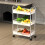 DecoBros 3-stufiger Rollwagen aus Metall, Silber 5