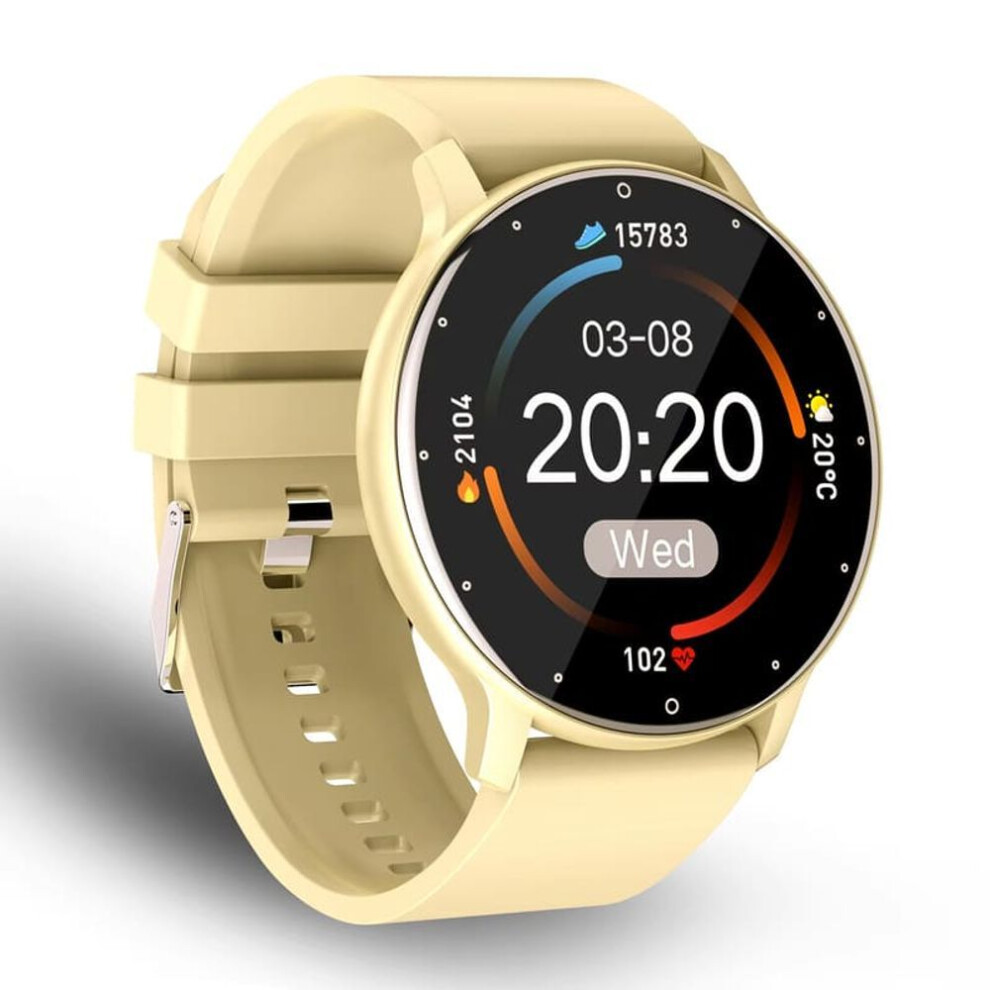 (yellow) 2024 New Zl02d Smart Watch Women Men Sport Fitness Smartwatch Waterproof Sleep Heart Rate Monitor Watches Bluetooth For Ios Android