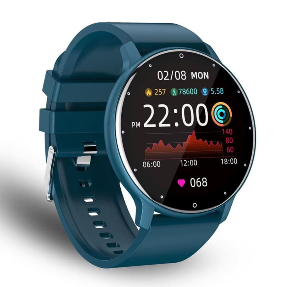 (blue) 2024 New Zl02d Smart Watch Women Men Sport Fitness Smartwatch Waterproof Sleep Heart Rate Monitor Watches Bluetooth For Ios Android