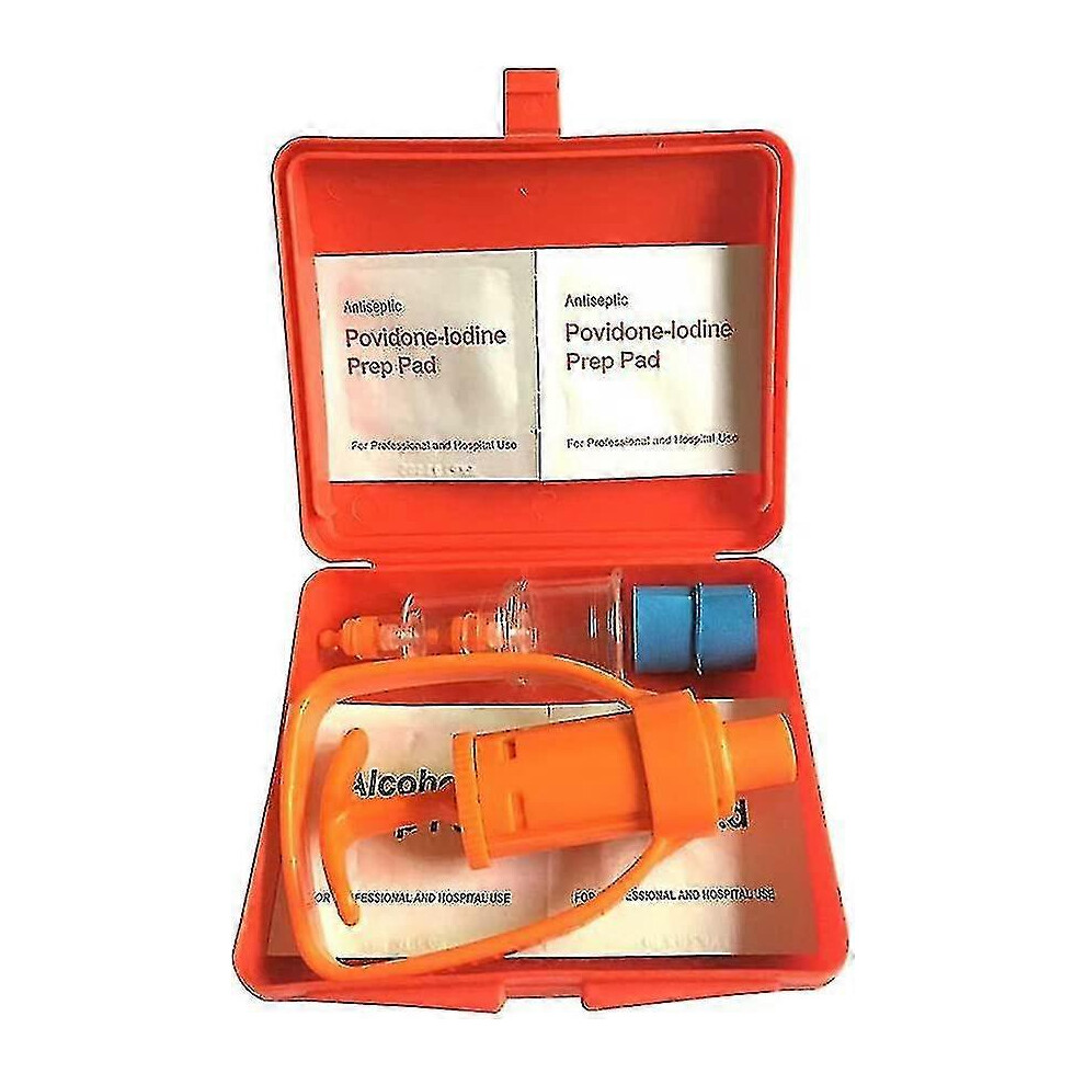 Snake bite kit, venom extractor, suction pump, safety tool for bites and stings, outdoor survival equipment