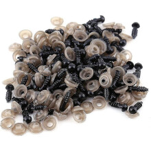 (9mm) Plastic Safety Eyes, 100 Piece Stuffed Animal Eyes, Black Safety Eyes With Washers, 6mm 8mm 9mm 10mm 12mm Diy Craft Doll Eyes For Doll Making, Teddy B