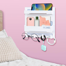 Floating Shelves for Bedside Shelf Accessories Organizer Wall Mount Self Stick On Cute Room Decor Aesthetic Girls Room Decor