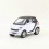 (WHITE)1:32 Scale Diecast Toy Model Smart Fortwo Car Pull Back Doors Openable Sound & Light Car Educational Collection Gift Small 1