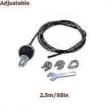 (Adjustable-2.5M)2m-5m Gym Cable Wire Rope Heavy Duty Steel Replacement Parts For Home Gym Fitness Cable Pulley Accessories Dia 5mm