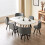 Comfy Living (White, Grey) 150cm Rectangular Dining Table With 6 Chairs Various Colours 1