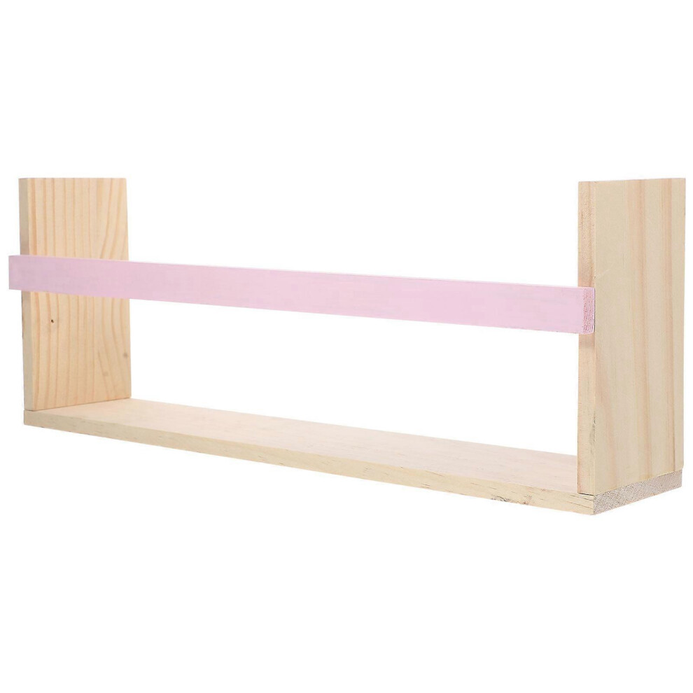Kricely (, One Size) Wooden Wall Floating Shelf Wall Mounted Shelf For Wall Decor Bedroom Living Room Pink