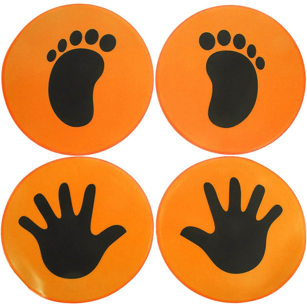 Kricely (Orange, One Size) 2 Pairs Of Soccer Training Markers Feeling Training Discs Training Sign Discs Football Training Floor Signs